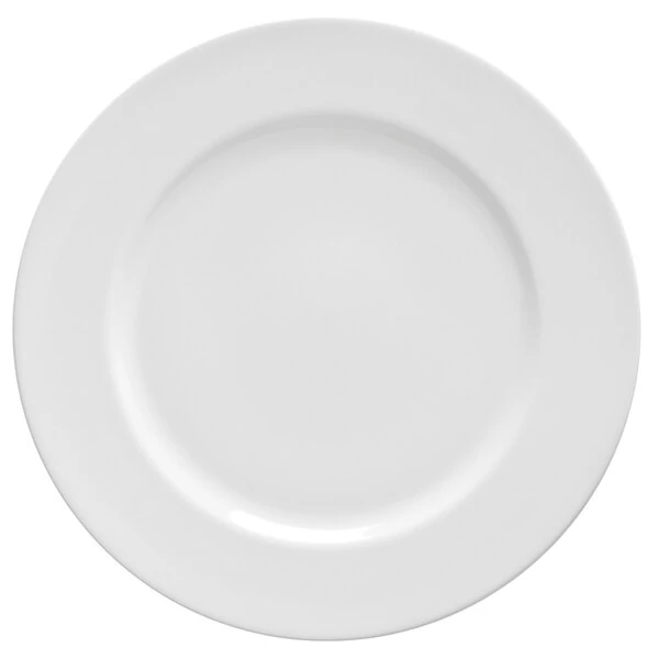 10 Strawberry Street RW0005 Royal White 7" White Round Porcelain Plates - 24/Case