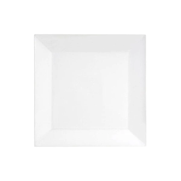 Front of the House Kyoto 12 3/4" Bright White Square Porcelain Platter - 4/Case