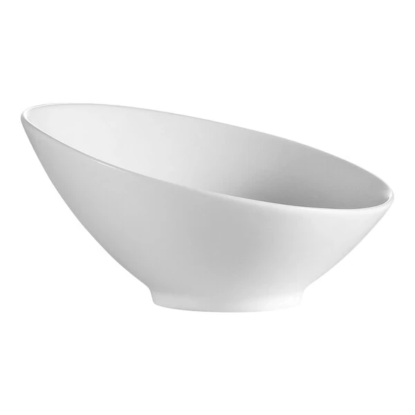 CAC SHER-B8 Sheer 20 oz. Bone White Porcelain Salad Bowl - 24/Case