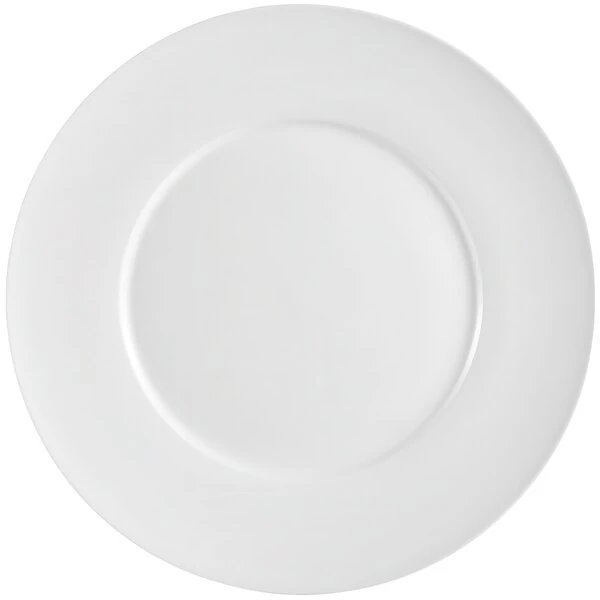 CAC FDP-20 Paris French 11" Bone White Round Porcelain Plate - 12/Case