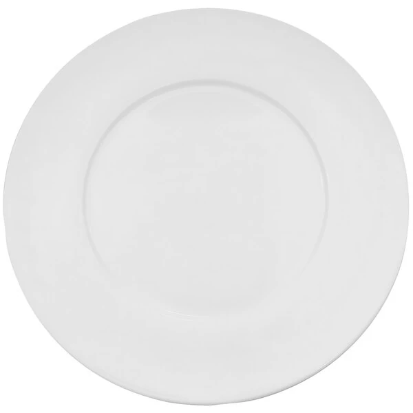 CAC FDP-23 Paris French 12" Bone White Round Porcelain Plate - 12/Case