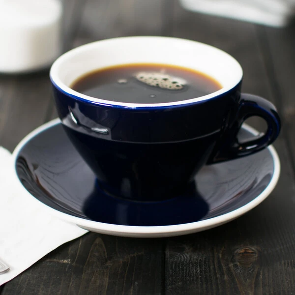 CAC E-11-CBU Venice 11 oz. Blue Cup with 6 1/2" Saucer - 24/Case
