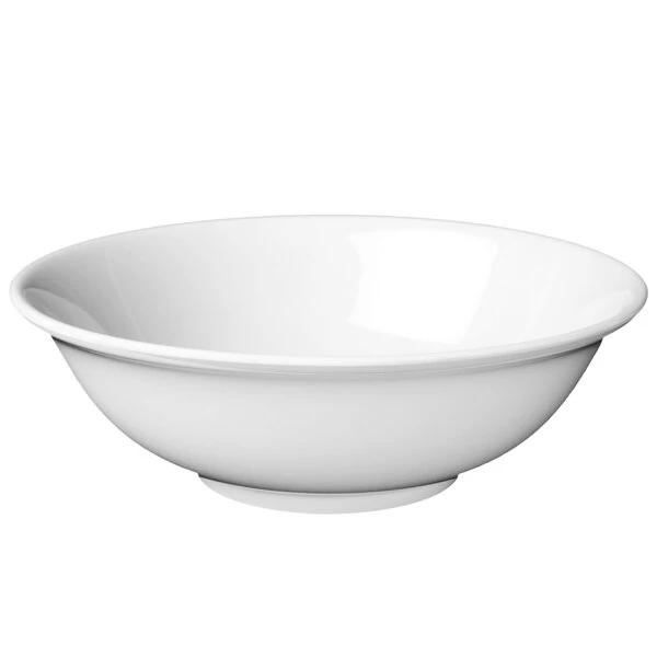 Thunder Group NS5060W Nustone White Melamine Rimless Bowl 22 oz. - 12/Pack