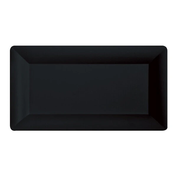 GET ML-109-BK Bake and Brew 10 1/4" x 19" Black Rectangular Wide Rim Display Tray   - 3/Case