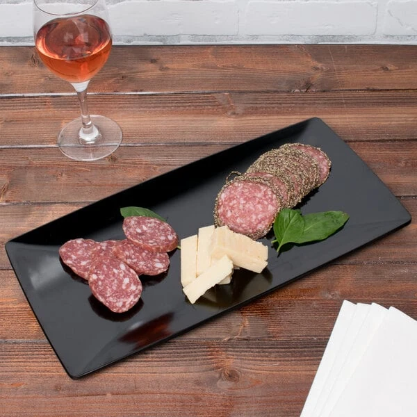 GET ML-287-BK 15" x 7 1/2" Black Siciliano Tray