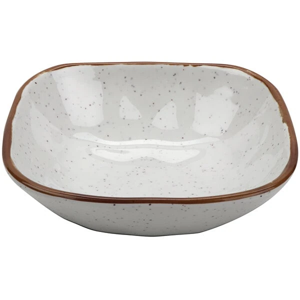 GET SB-14-RM Rustic Mill 14 oz. Glazed Irregular Square Melamine Bowl - 24/Case
