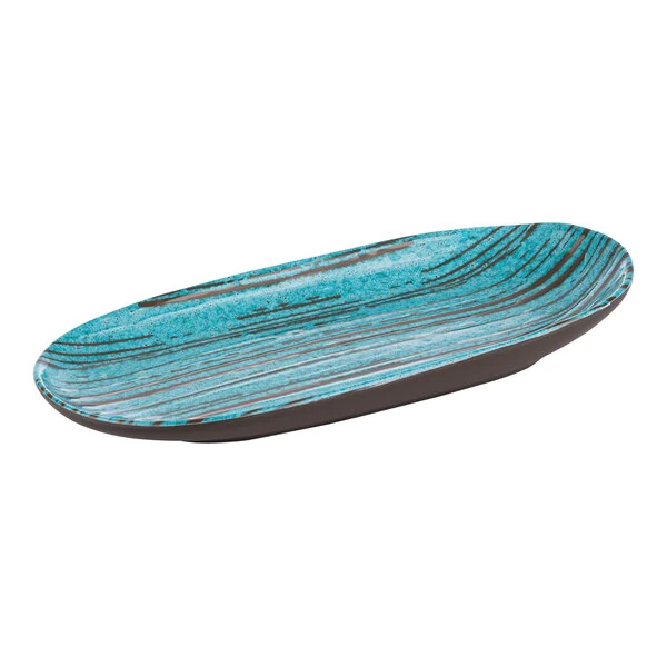 APS Cancun 11" x 5 1/2" Oval Melamine Platter - 6/Case