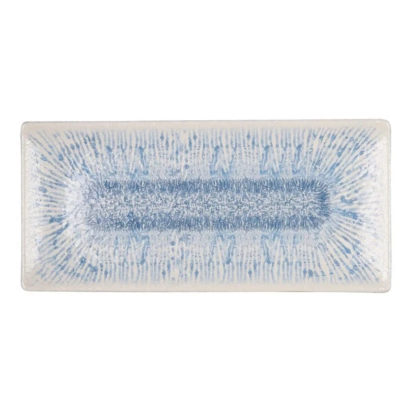 Elite Global Solutions Catalina 9" x 4 1/4" Light Blue Melamine Platter - 6/Case