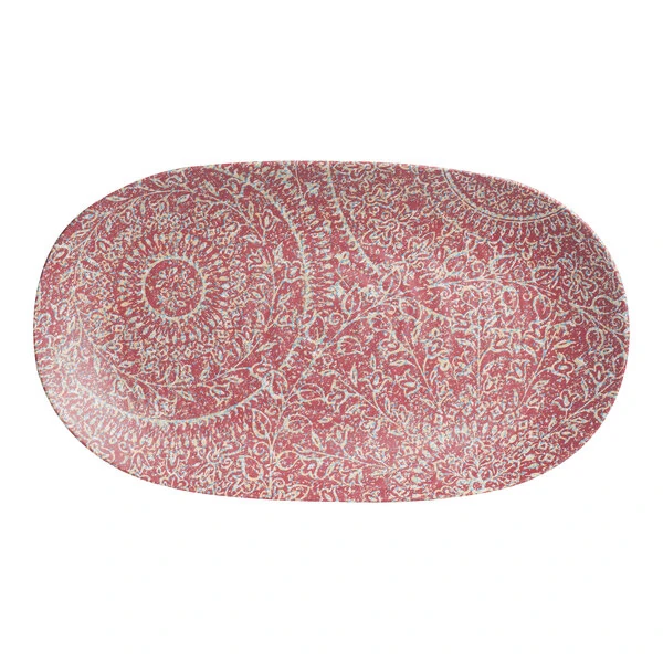 Creations from Steelite Solano 14" x 8" Melamine Rubine Platter - 12/Case