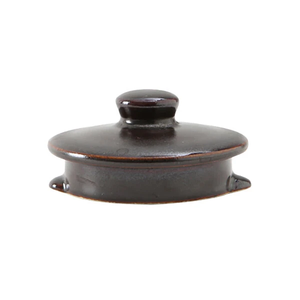 Tuxton GZL-103L TuxTrendz Kona Lava China Royal Tea Pot Lid - 12/Case