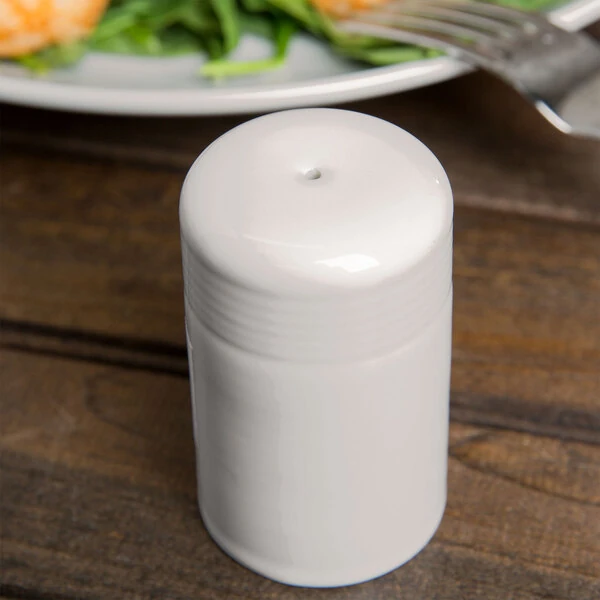 Tuxton BEJ-0301 2 oz. Eggshell China Salt Shaker - 12/Case