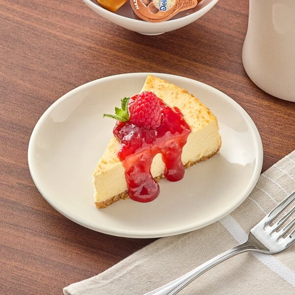 Acopa 6 1/2" Round Ivory (American White) Coupe Stoneware Plate - 36/Case