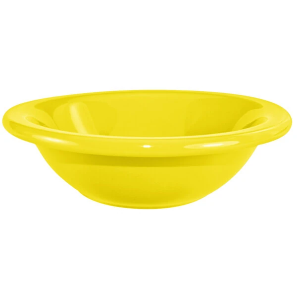 International Tableware Cancun 13 oz. Yellow Stoneware Grapefruit Bowl - 36/Case