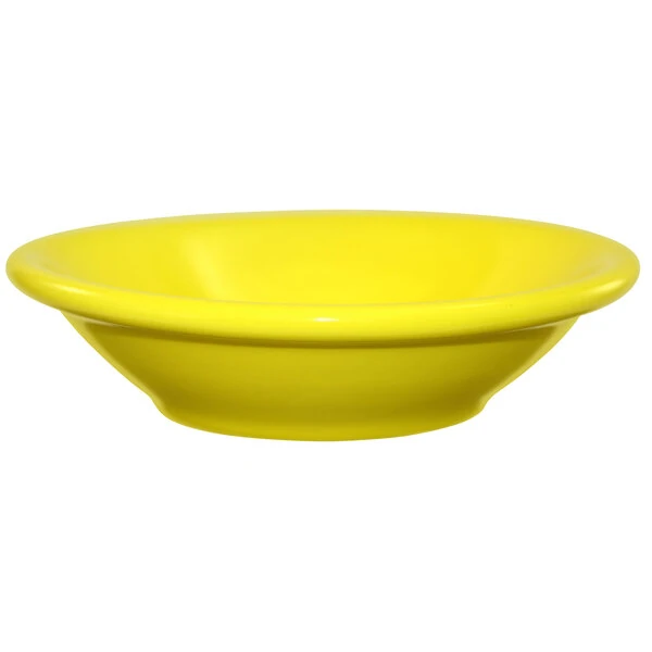 International Tableware Cancun 5 oz. Yellow Stoneware Fruit Bowl - 36/Case