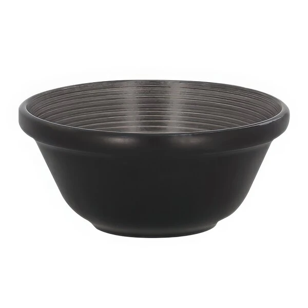 RAK Porcelain Trinidad 8.45 oz. Gray and Black Stackable Porcelain Bowl - 12/Case