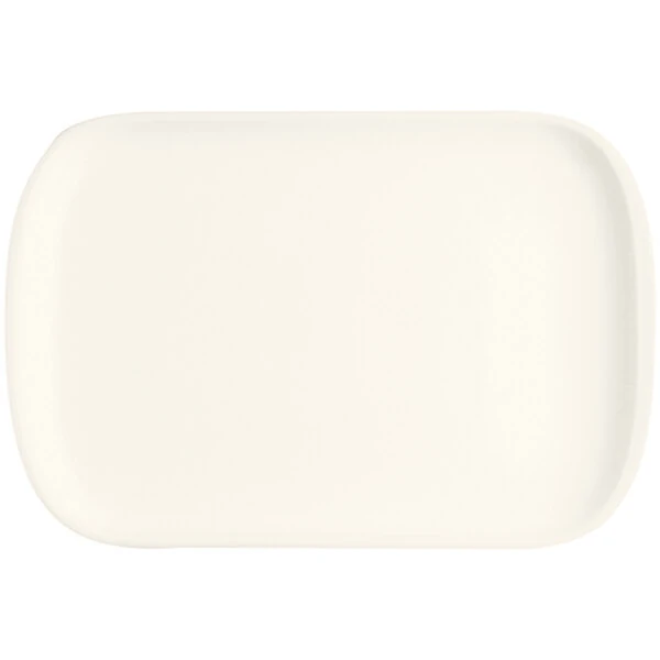 RAK Porcelain Ska 11 3/4" x 7 7/8" Ivory Rectangular Porcelain Platter - 6/Case