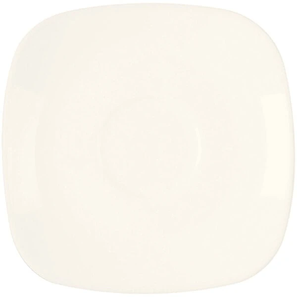 RAK Porcelain Ska 4 3/4" Ivory Square Porcelain Saucer - 12/Case