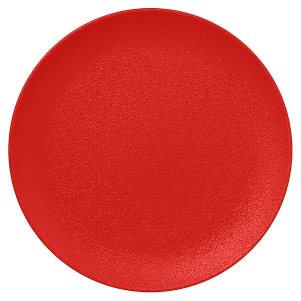 RAK Porcelain Neo Fusion 10 5/8" Ember Red Porcelain Flat Coupe Plate - 12/Case