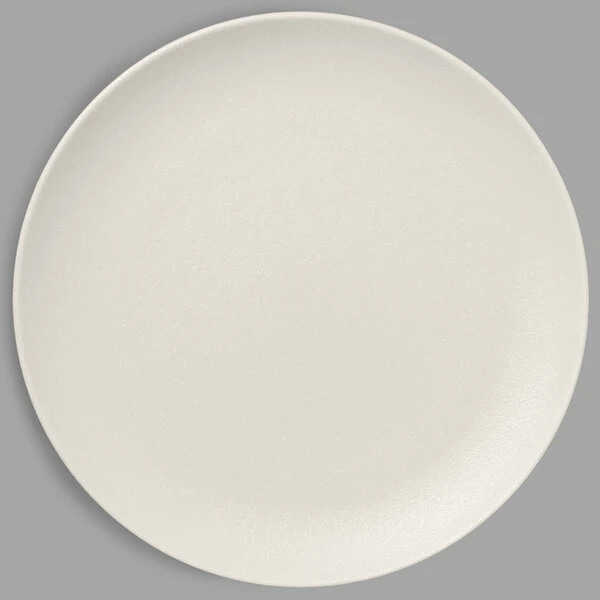 RAK Porcelain Neo Fusion 5 7/8" Sand White Porcelain Flat Coupe Plate - 24/Case