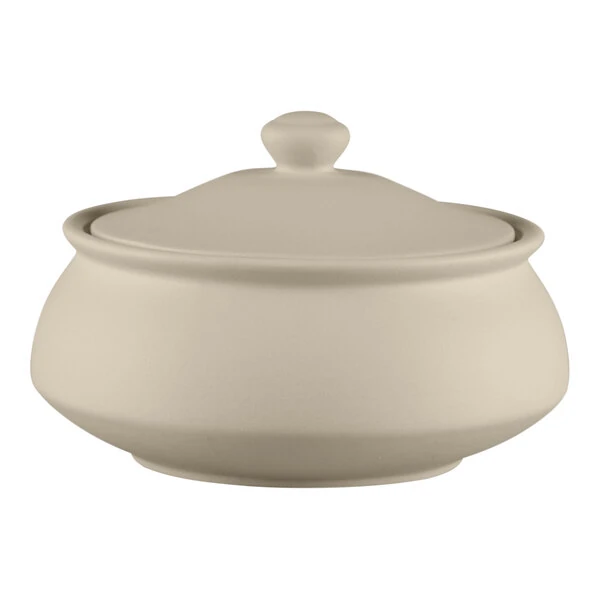 RAK Porcelain Baantna 28.75 oz. Gray Porcelain Handi Bowl and Lid - 2/Case
