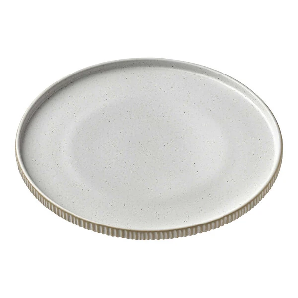 Playground Nara 10 5/8" White High Rim Plate - 6/Case