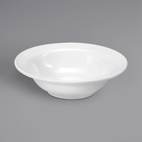 Oneida Classic by 1880 Hospitality F1000000720 13 oz. Cream White Porcelain Grapefruit Bowl - 36/Case