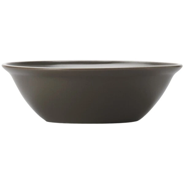 Libbey ENG-10-O Englewood 15 oz. Matte Olive Porcelain Cereal / Soup Bowl - 36/Case