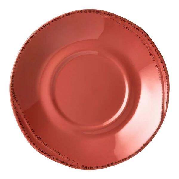 Libbey Farmhouse 6 1/4" Round Barn Red Porcelain Saucer - 36/Case
