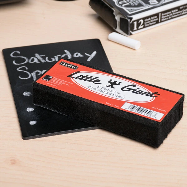Quartet 804526 Little Giant 5" x 2" Felt Premium Chalkboard Eraser