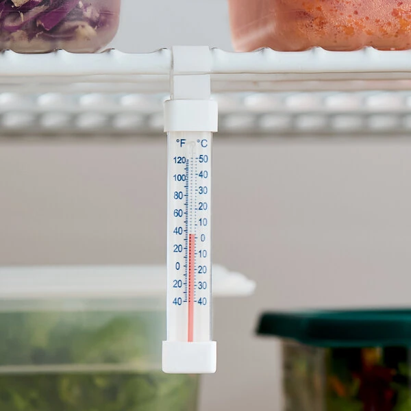 Choice 4 1/2" Tube Refrigerator / Freezer Thermometer