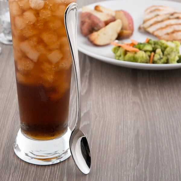 Reed & Barton RB112-021 Chestnut Hill 7 1/2" 18/10 Stainless Steel Extra Heavy Weight Iced Tea Spoon - 12/Case