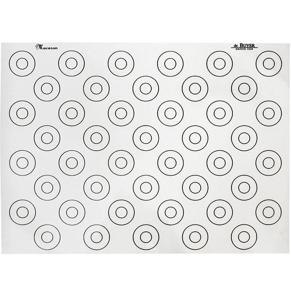 de Buyer 15 3/4" x 11 13/16" Silicone Non-Stick (44) 1 3/8" Macaron Baking Mat 4935.40
