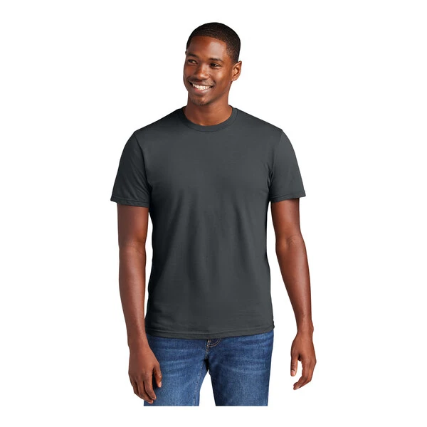 District Very Important Tee DT6000 Unisex Customizable Charcoal Short Sleeve T-Shirt - Combed Ring-Spun Cotton - Extra Large
