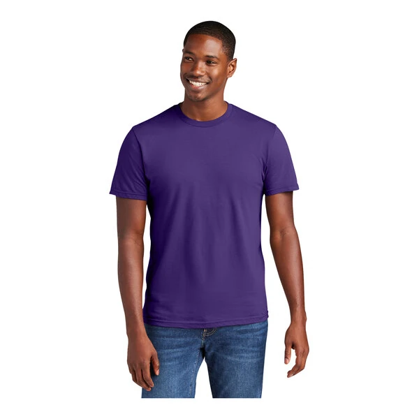 District Very Important Tee DT6000 Unisex Customizable Purple Short Sleeve T-Shirt - Combed Ring-Spun Cotton - Extra Large