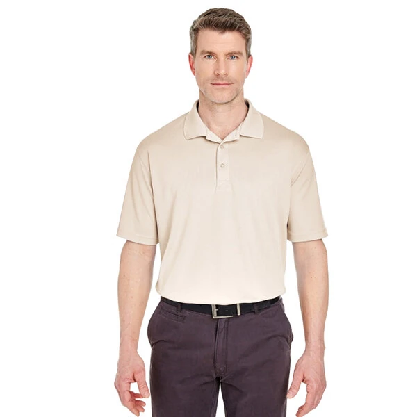 National Patrol by Henry Segal Unisex Customizable Ivory Short Sleeve Moisture Wicking Polo Shirt with UV Protection - Polyester Mesh -2X