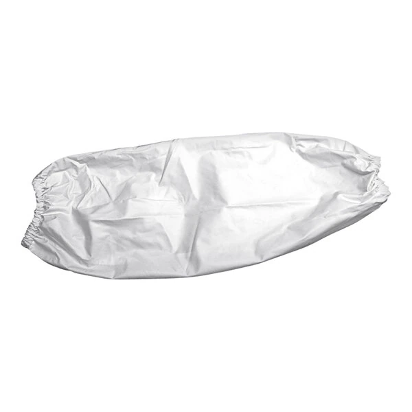 Ansell 18" White Light-Duty Vinyl Sleeve VSW-HS - Pair - 12/Pack