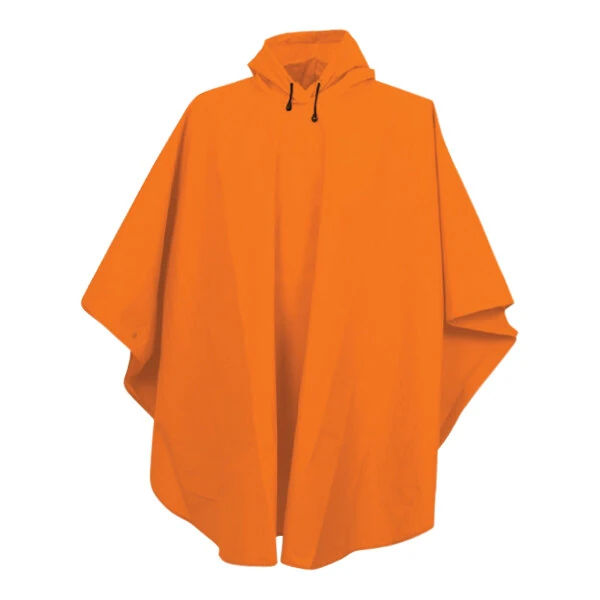 Cordova 52" x 80" Orange Economy Rain Poncho