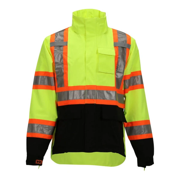 Tingley Icon Type R Class 3 X-Back Hi-Vis Lime Jacket with Black Panels J24122C.MD - Medium
