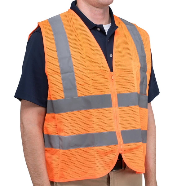 Cordova Customizable Orange Class 2 High Visibility Mesh Safety Vest - XL