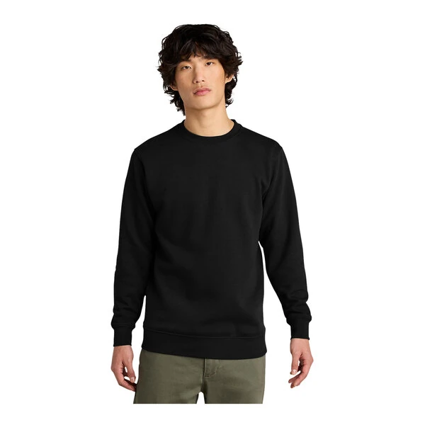 District DT6104 Unisex Customizable Black V.I.T. Fleece Crewneck Sweatshirt - Ring-Spun Cotton / Poly Blend - 2X