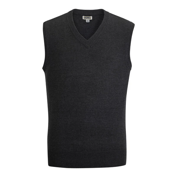Edwards 4561 Unisex Customizable Charcoal Jersey Knit Vest - Acrylic - 2X