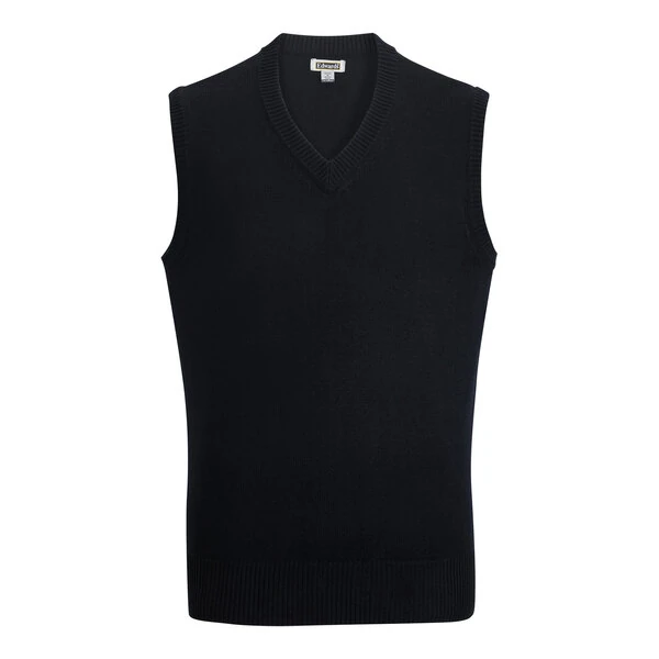 Edwards 4561 Unisex Customizable Navy Jersey Knit Vest - Acrylic - 2X