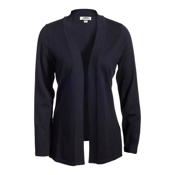 Edwards 7056 Women's Customizable Navy Shirttail Cardigan - Cotton / Acrylic / Nylon Blend - 2X
