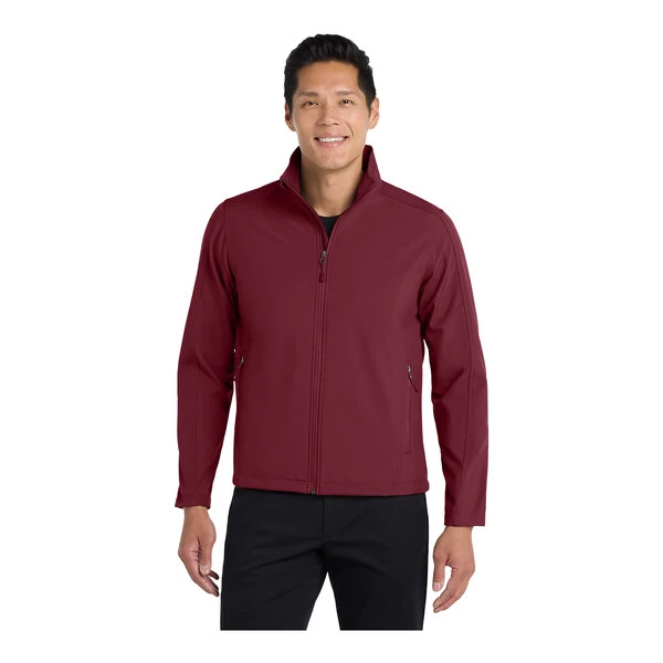 Port Authority J317 Unisex Customizable Maroon Core Soft Shell Jacket - 6X