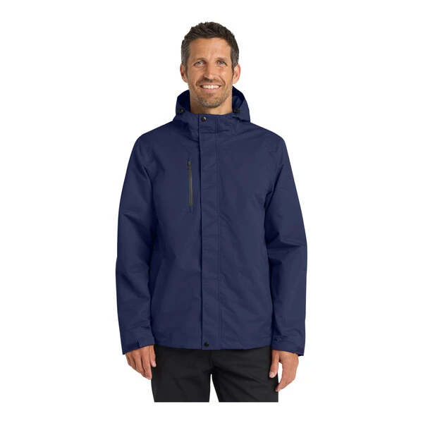 Port Authority J331 Unisex Customizable True Navy All-Conditions Parka Jacket - 3X