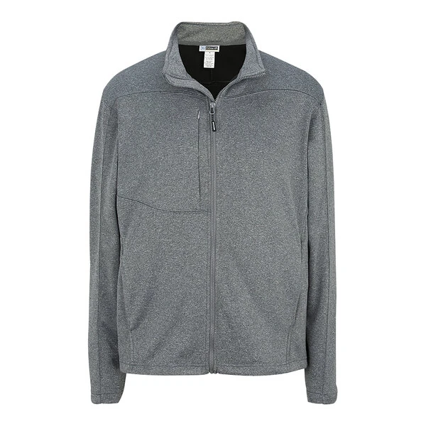 Edwards 3440 Unisex Customizable Gray Heather / Black Performance Tek Full-Zip Sweater / Jacket - Fleece - Large