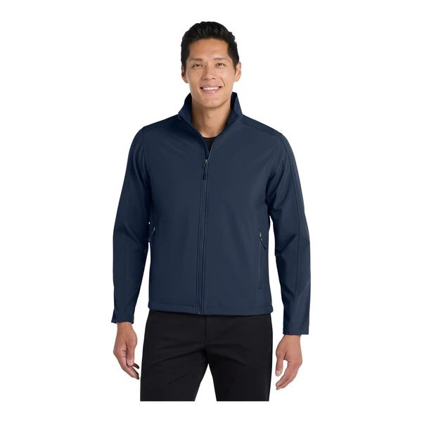 Port Authority J317 Unisex Customizable Dress Blue Core Soft Shell Jacket - Medium