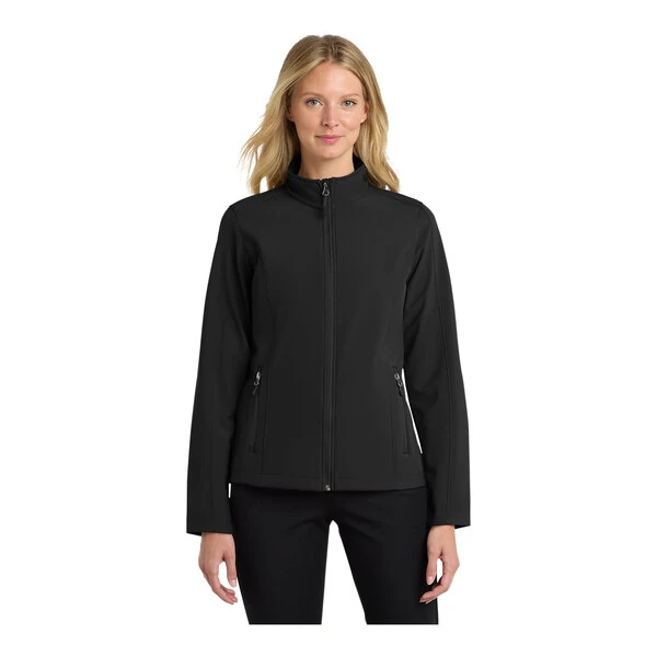 Port Authority L317 Women's Customizable Black Core Soft Shell Jacket - Extra Small
