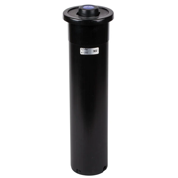 San Jamar C2410CBK EZ-Fit® In-Counter 8 - 46 oz. Cup Dispenser with Black Gasket - 23 1/4" Long