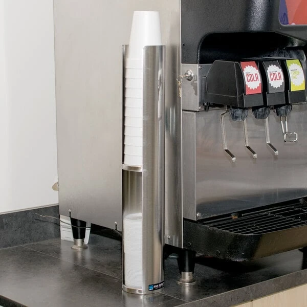 San Jamar L3402 Two-Tier Stainless Steel Wall Mount 12 - 24 oz. Lid Holder